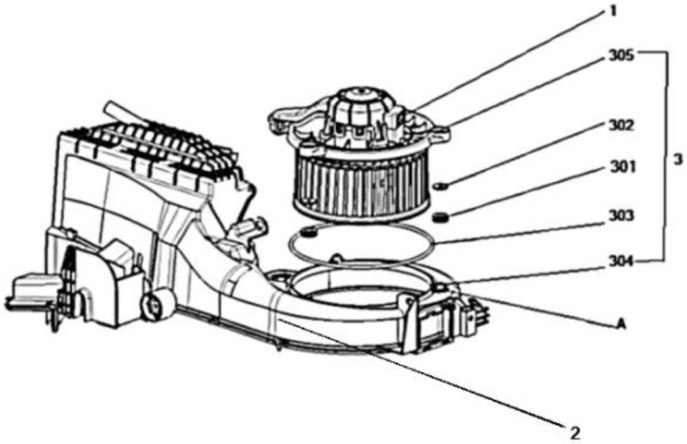 一種鼓風(fēng)機(jī)密封減震結(jié)構(gòu)及安裝方法與流程