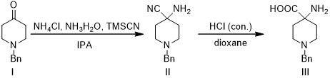 一種1-芐基-4-氨基-4-哌啶甲酸的制備方法與流程