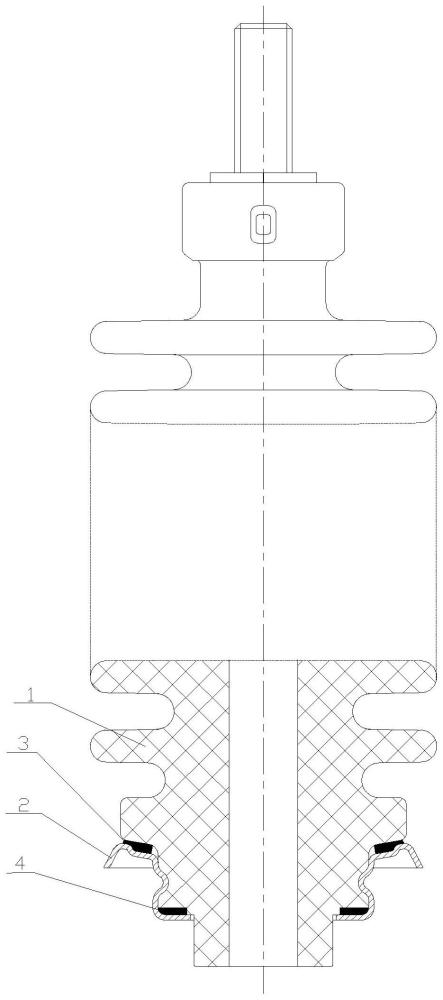 一種電容器套管根部雙密封結(jié)構(gòu)的制作方法