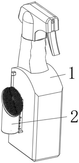 一種帶刷子的汽車清潔劑瓶的制作方法