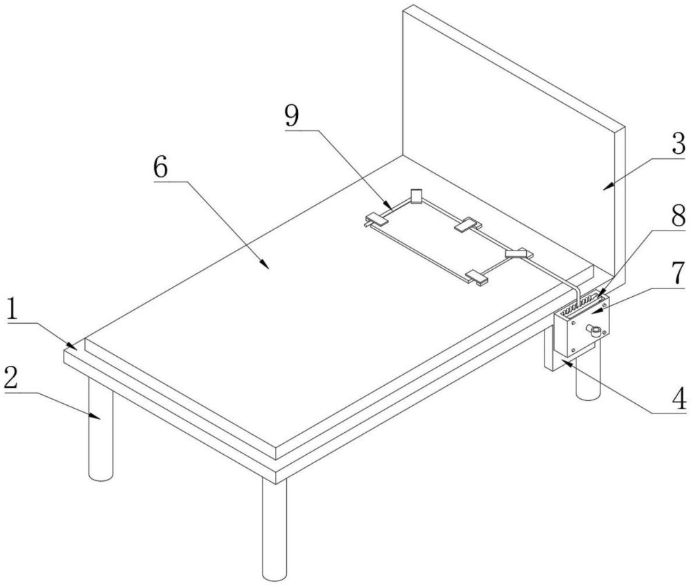 一種可固定監(jiān)護儀導(dǎo)聯(lián)線的病床的制作方法