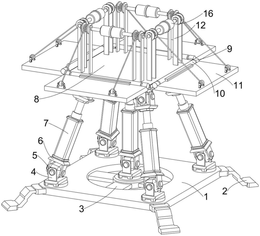 一種多方位變換固定八自由度支撐平臺的制作方法