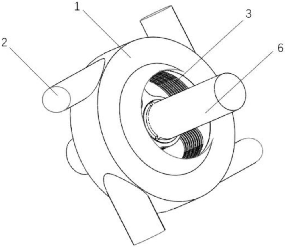 一種帶有導(dǎo)流閥的高效無葉渦輪機(jī)