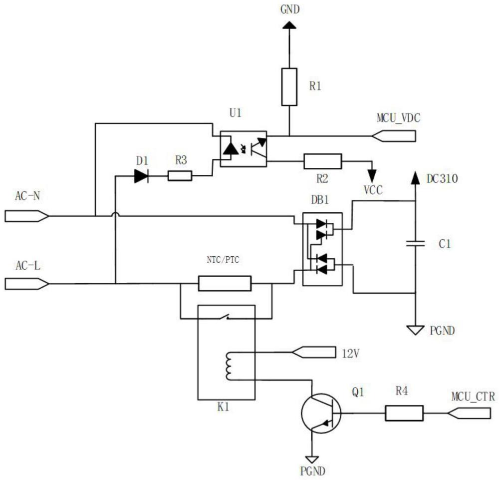 一種具有上電過流保護(hù)電路的供電系統(tǒng)及空調(diào)系統(tǒng)的制作方法