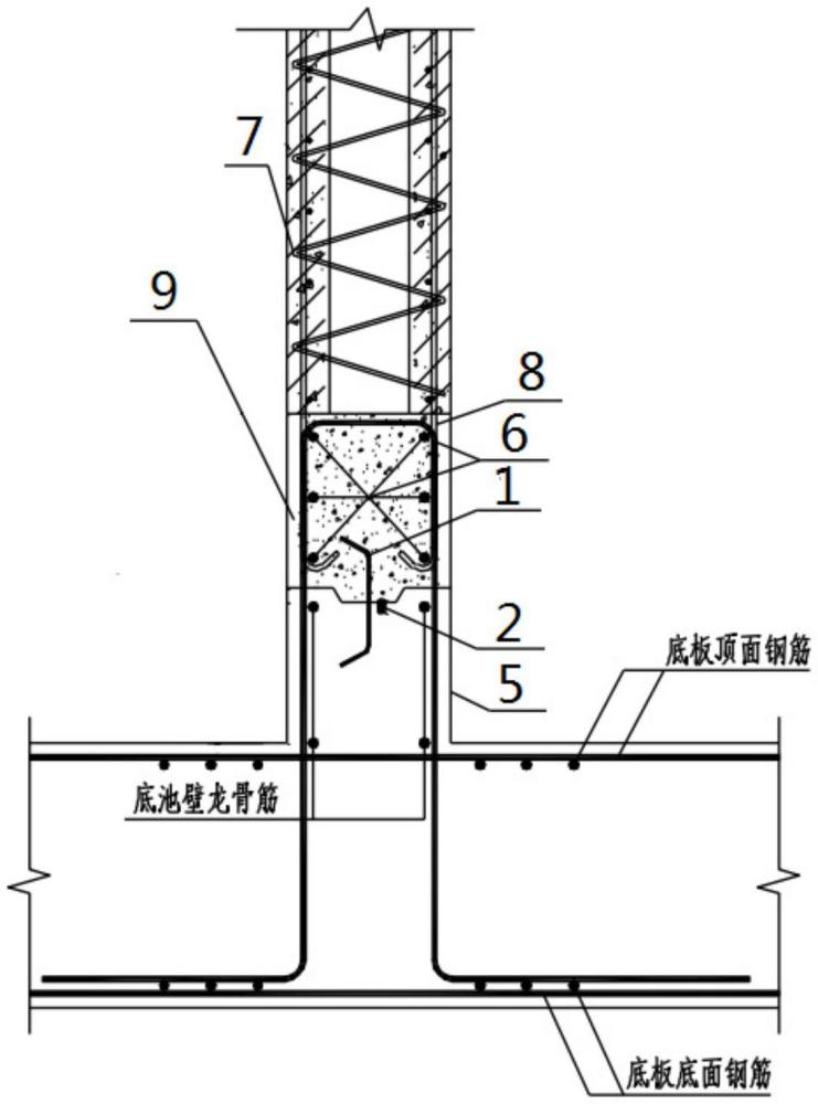 預(yù)制水池豎向壁板與基礎(chǔ)連接止水結(jié)構(gòu)及連接施工方法與流程