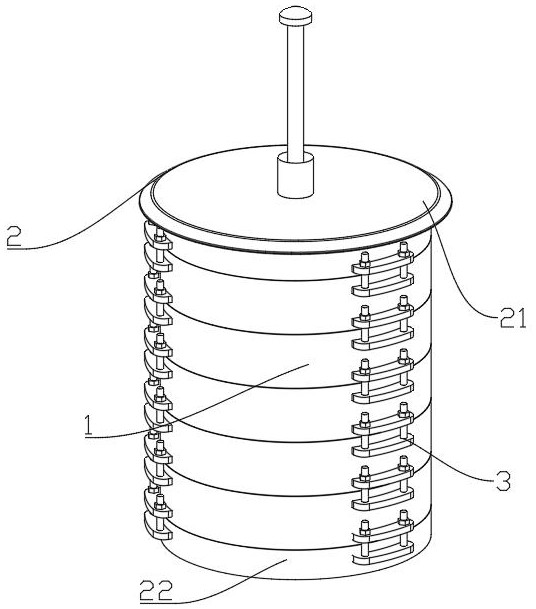 一種建筑給水排水工程用組合式儲水容器的制作方法