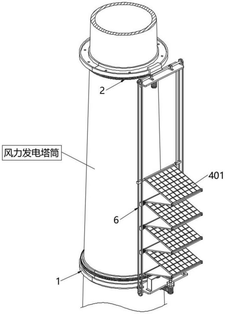 一種懸掛于風力發(fā)電塔筒的光伏電池板組件的制作方法