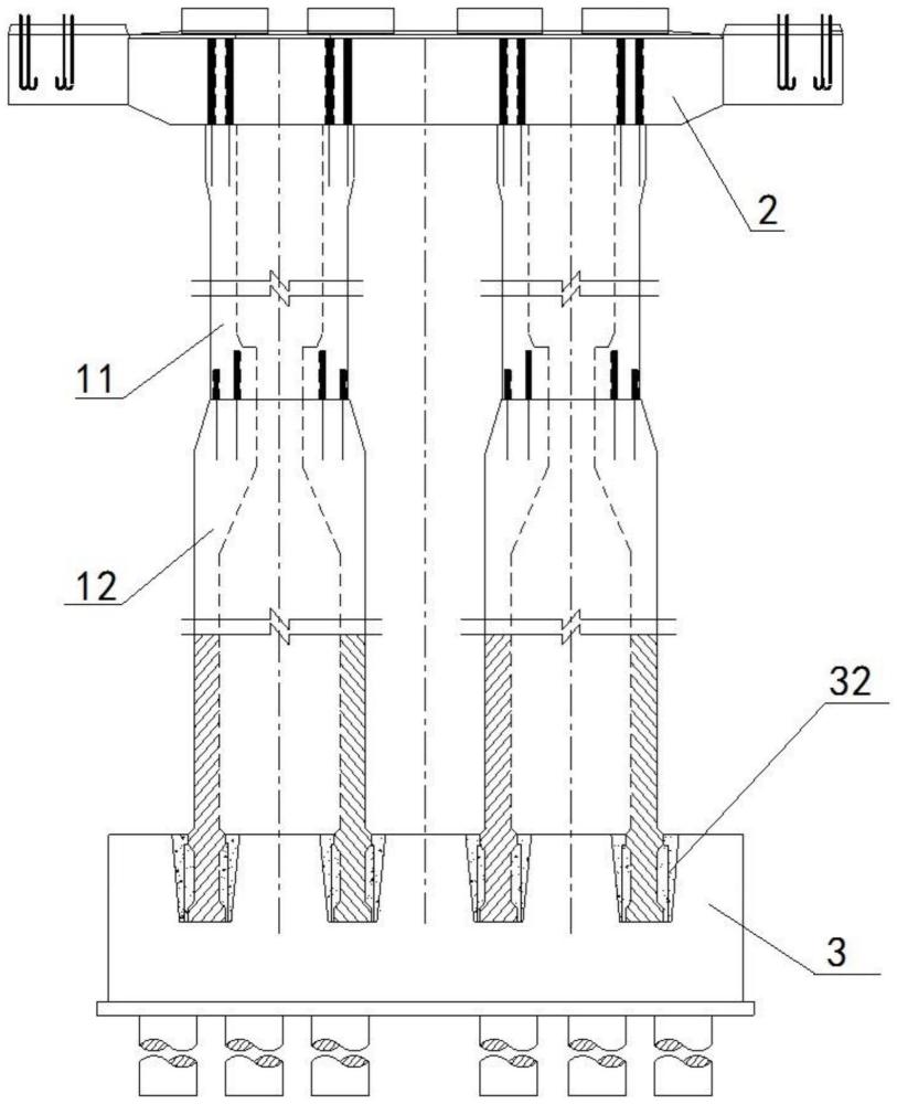 一種裝配式雙柱空心橋墩連接結(jié)構(gòu)的制作方法