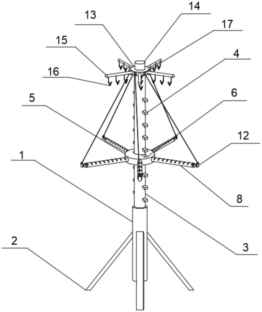 一種可隨意調(diào)節(jié)的多功能晾衣架的制作方法