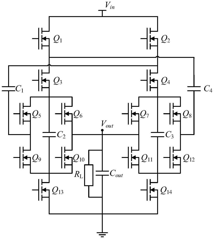 一種高效率的4：1開關(guān)電容變換器拓撲電路