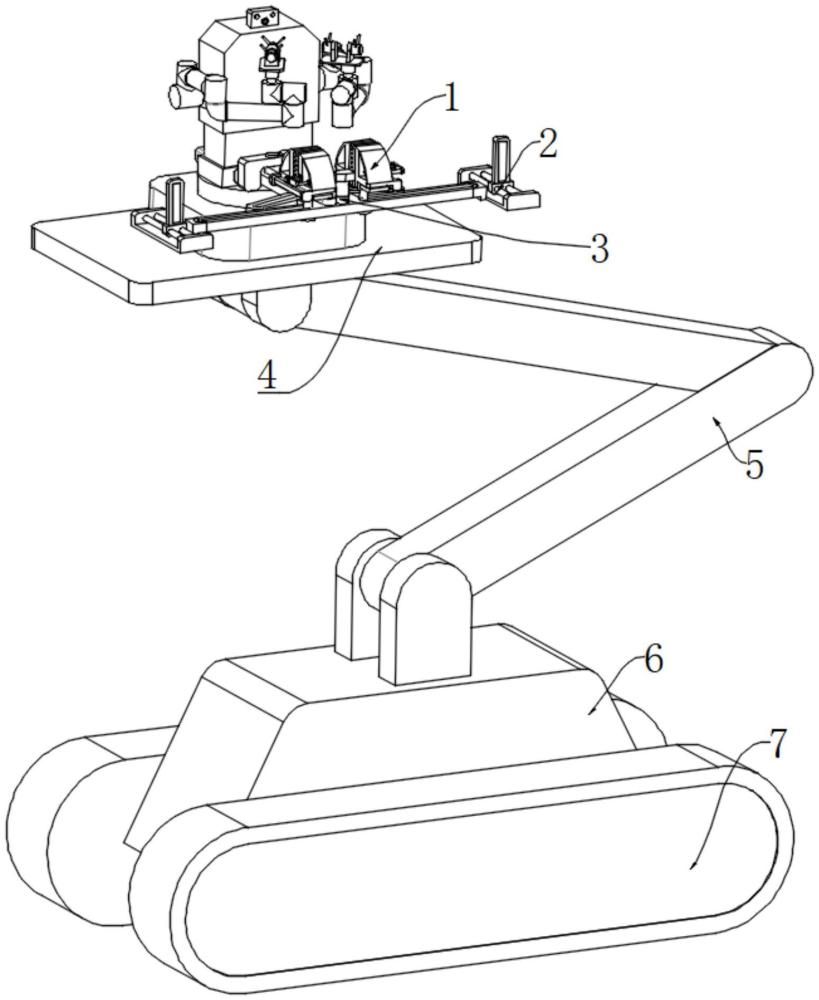 一種具有越障結(jié)構(gòu)的移動式帶電作業(yè)機(jī)器人及其操控方法與流程