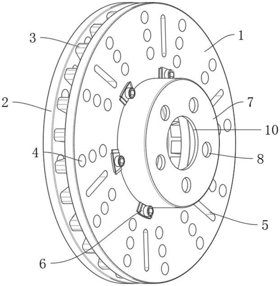 一種分體散熱式剎車盤的制作方法