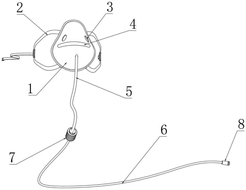 一種麻醉科用一次性輸氧面罩