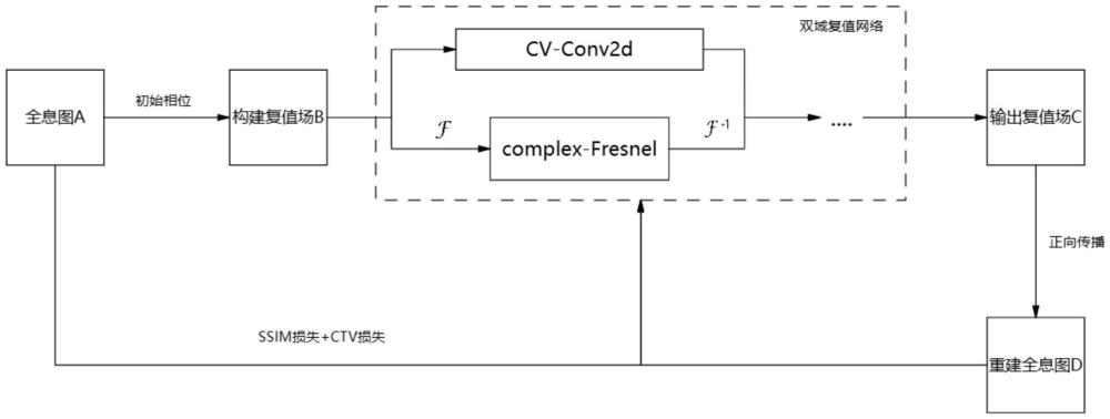 一種基于雙域復值神經(jīng)網(wǎng)絡的輕量化同軸全息重建方法