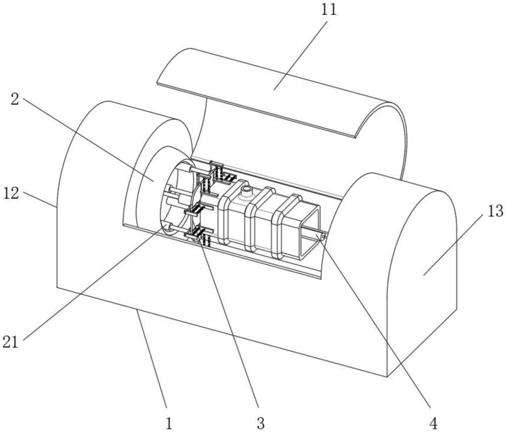 一種發(fā)動機(jī)尾氣再循環(huán)冷卻器殼體噴砂機(jī)構(gòu)的制作方法