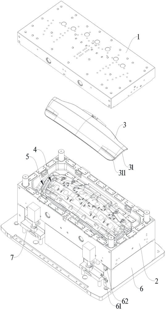 一種汽車尾門外飾板模具的制作方法