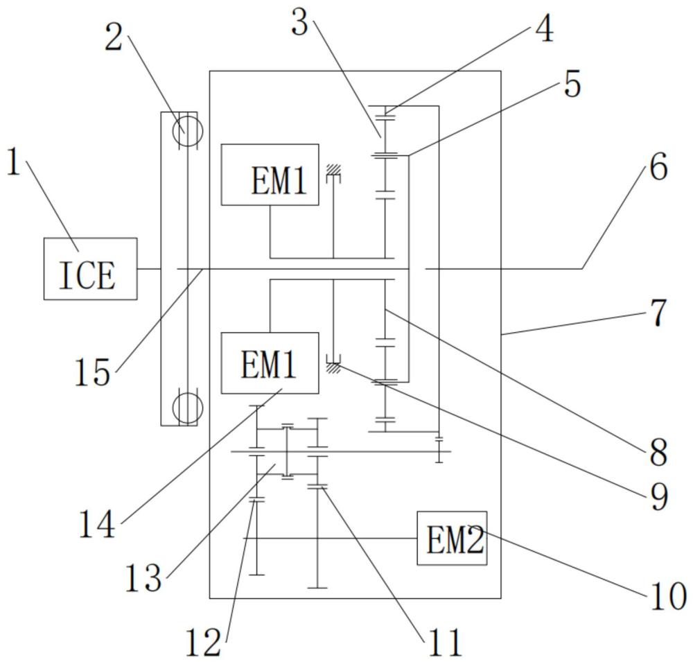 一種雙電機(jī)兩擋功率分流驅(qū)動系統(tǒng)的制作方法