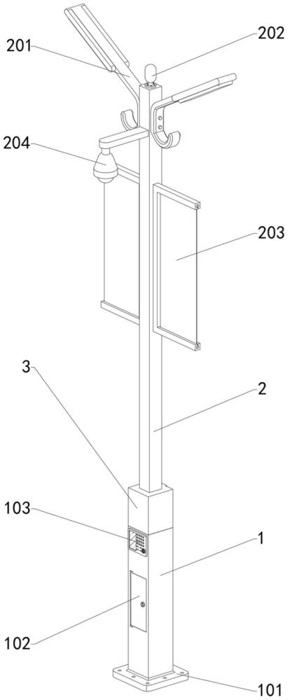 一種便捷維護(hù)型城市智慧燈桿結(jié)構(gòu)的制作方法
