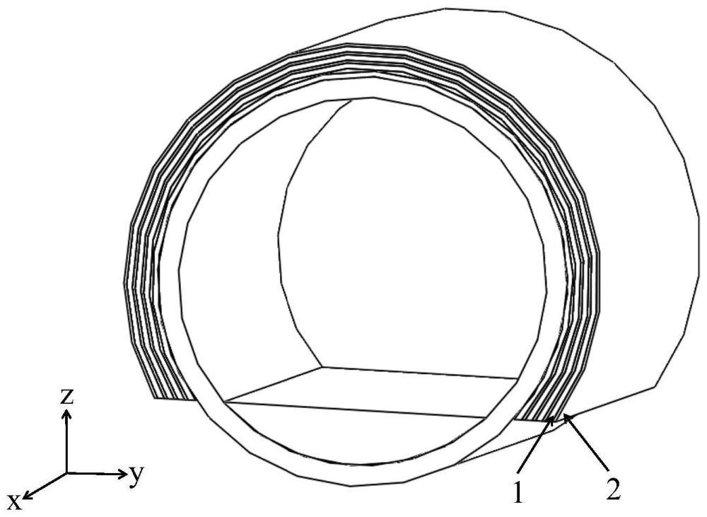 一種置于地鐵隧道襯砌外壁的徑向超材料