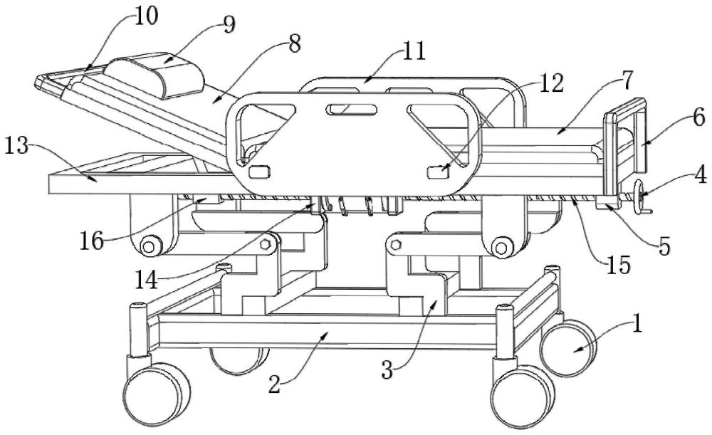 一種醫(yī)院用病人轉(zhuǎn)運(yùn)平車的制作方法