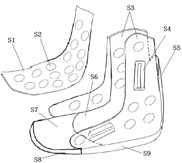 一種非線性后跟墊調(diào)整的新型跟腱靴結構的制作方法