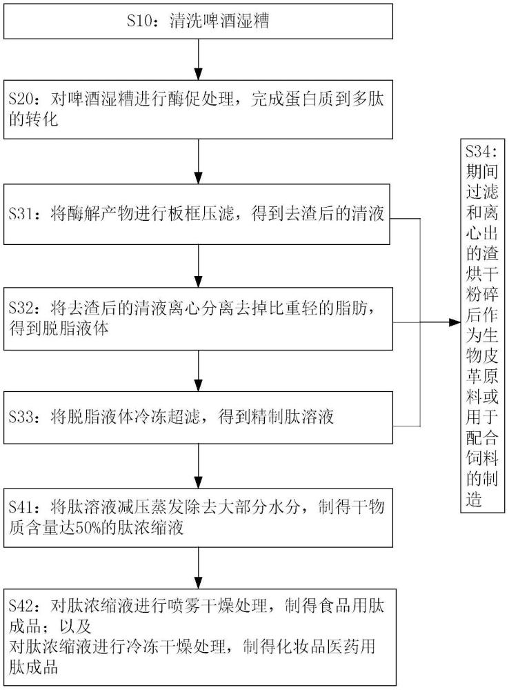 多肽提取物及其利用啤酒濕糟的制備方法與流程