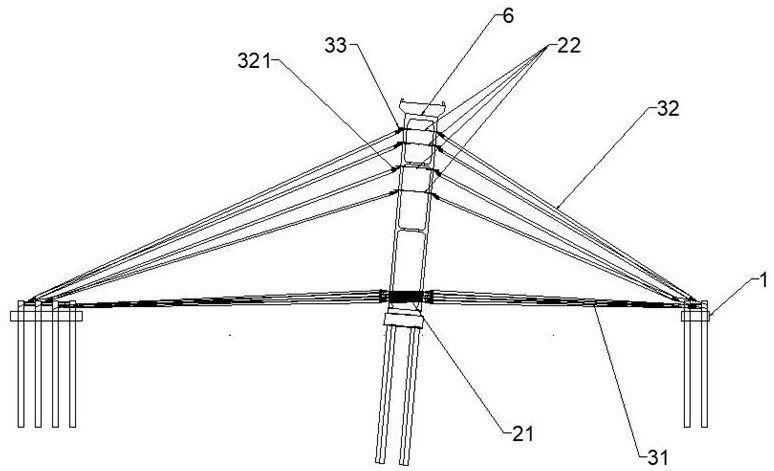 一種用于穩(wěn)定大角度傾斜墩柱的施工結(jié)構(gòu)的制作方法