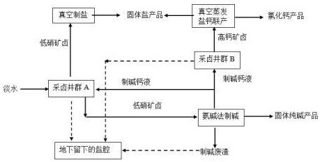 一種井下調(diào)控鹽堿聯(lián)合循環(huán)制備石膏的方法與流程