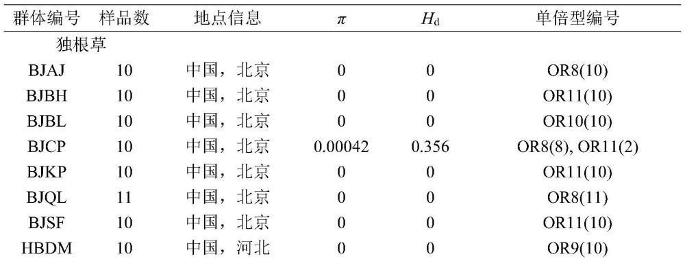 一種用于藥用植物獨(dú)根草屬、槭葉草屬種類及產(chǎn)地鑒定的引物組合及鑒定方法