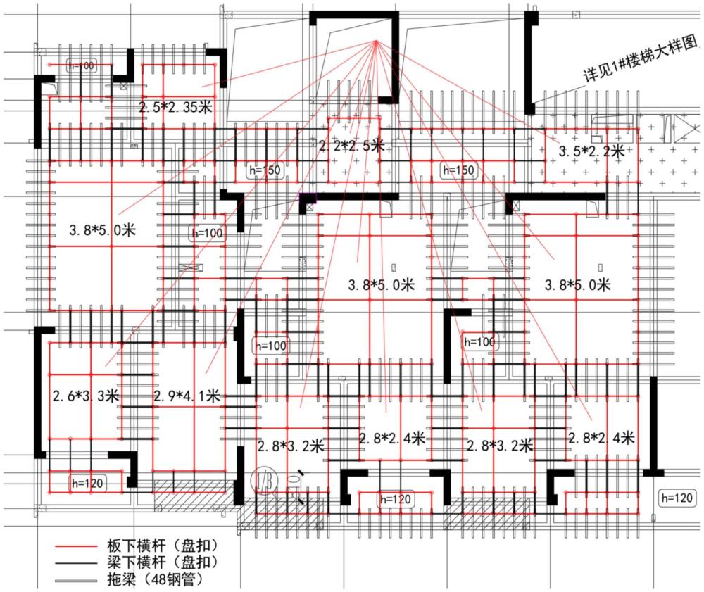 一種鋼代木及支模架立桿施工工法的制作方法