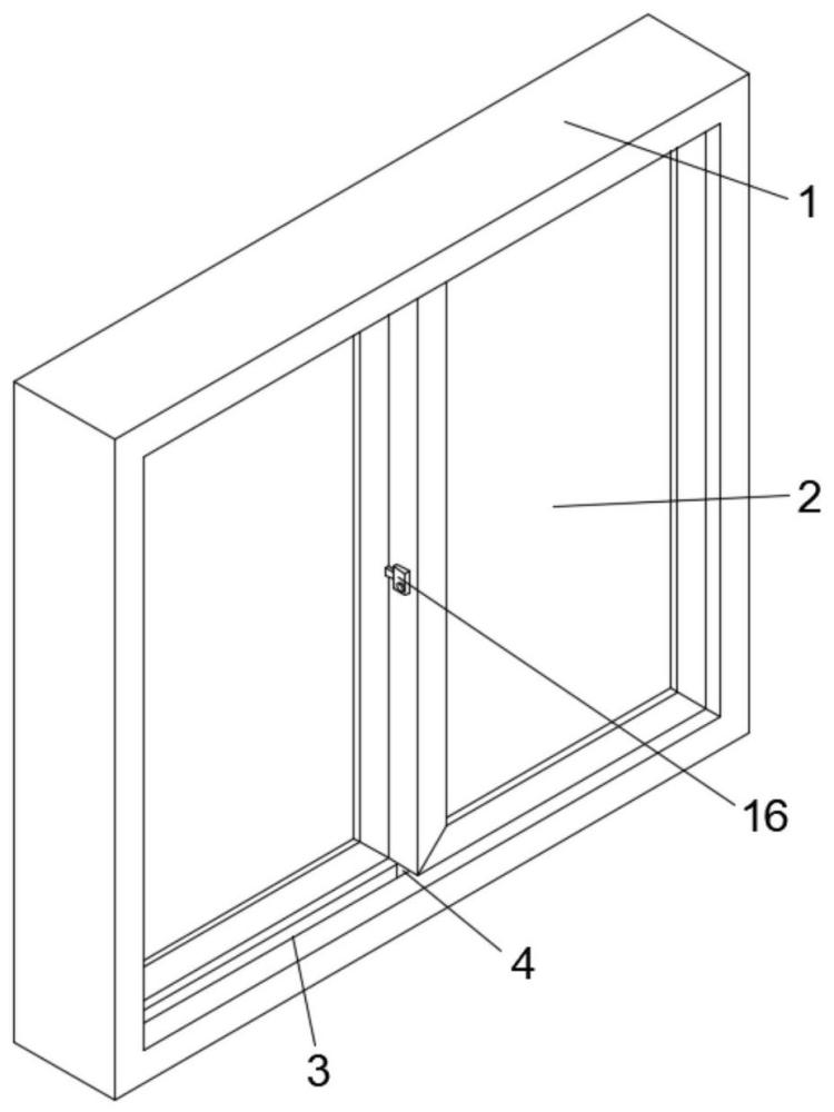 一种便于开关的防蚊虫绿色建材铝合金窗户的制作方法