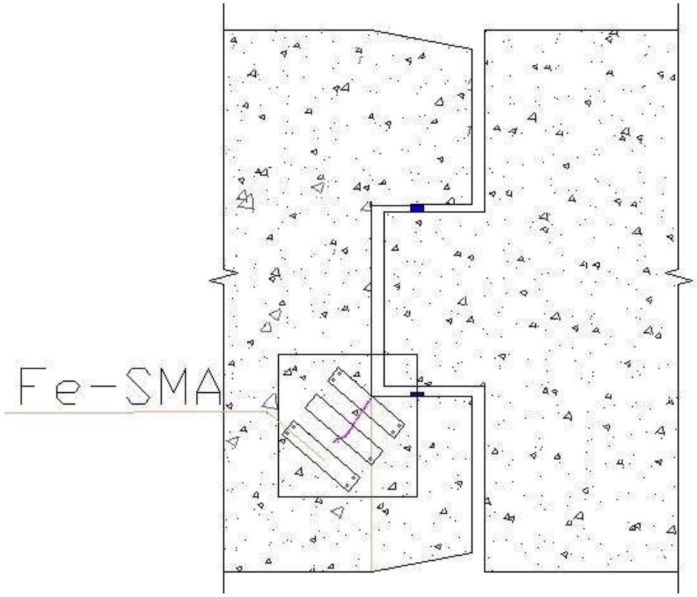 一種用于加固與修復混凝土結構剪切裂縫的Fe-SMA貼片加固方法