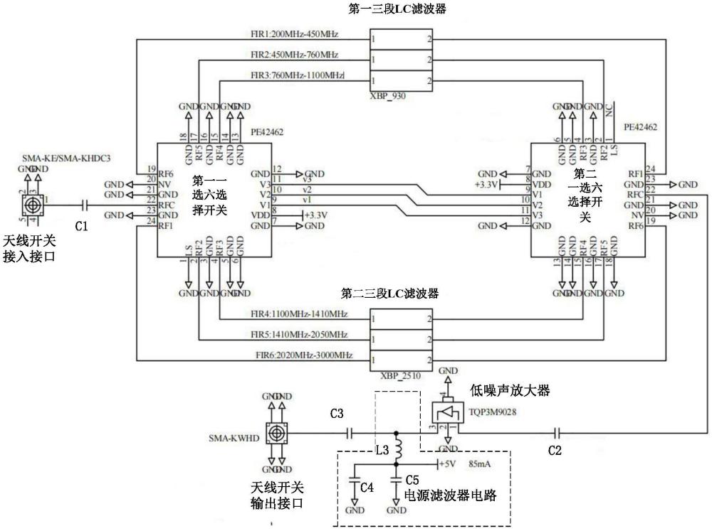 一种六波段相控阵接收电路的制作方法