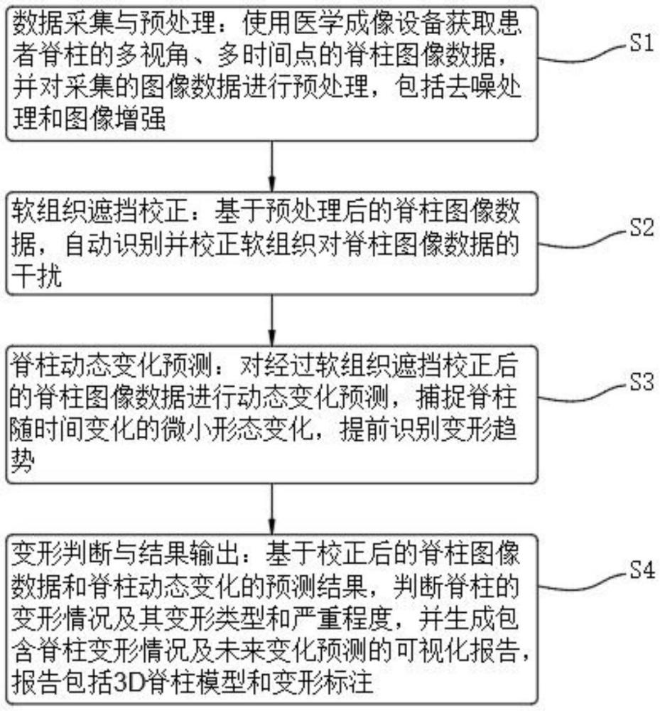 基于图像识别的脊柱变形的识别方法及系统