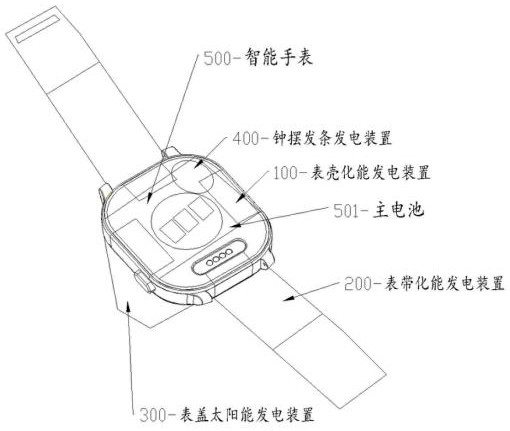 一種具多重發電及電池的定位手表的制作方法