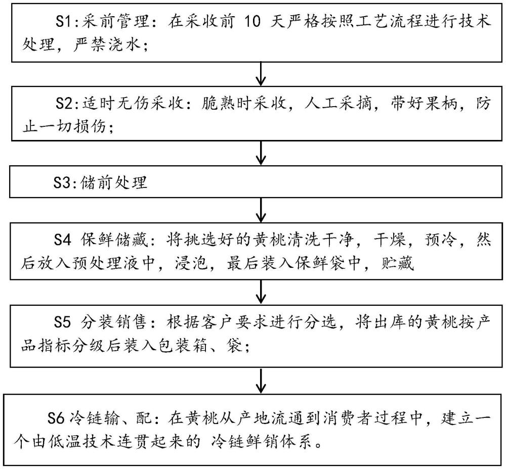 一種保持黃桃新鮮度的運輸儲存工藝的制作方法