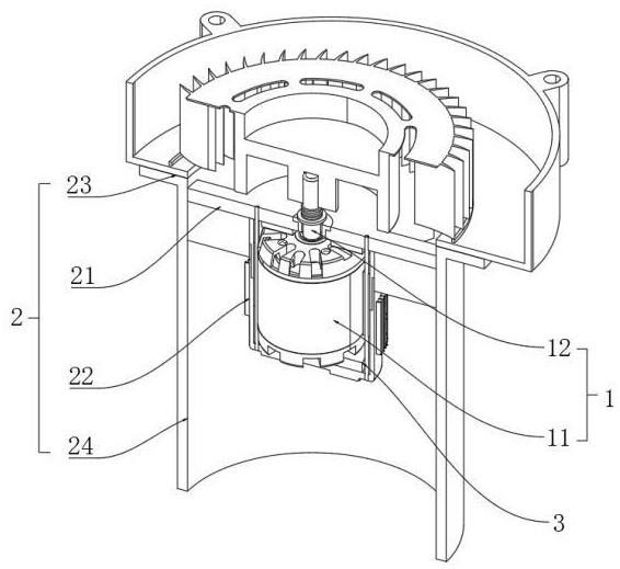 一種帶外罩的空氣凈化器風(fēng)機(jī)用變速驅(qū)動(dòng)裝置的制作方法
