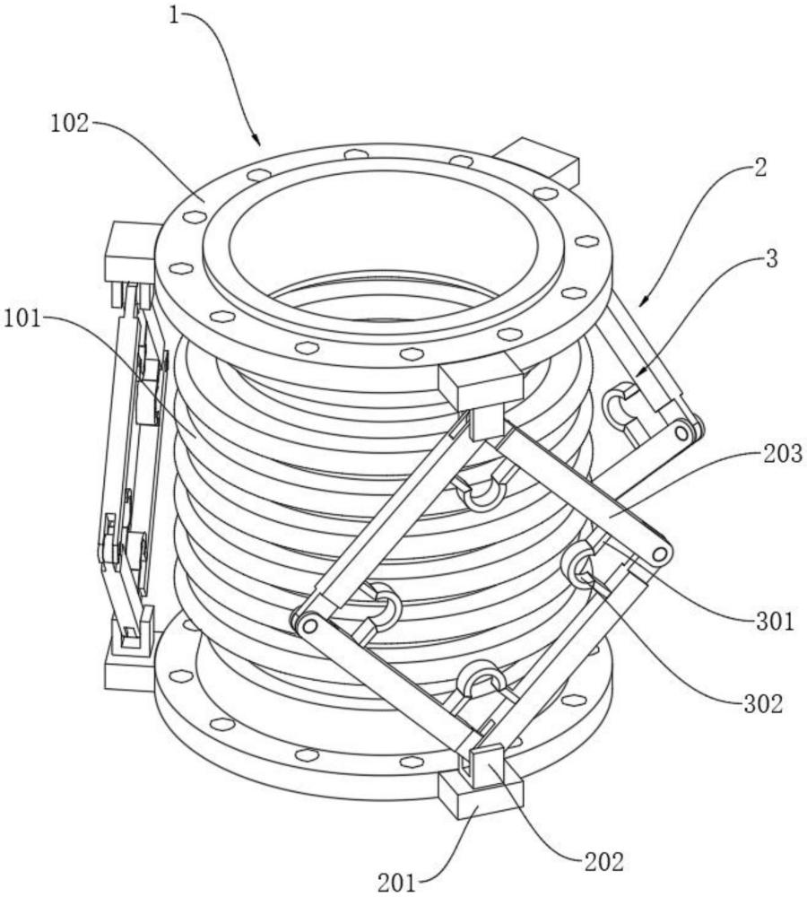 一種用于大型電力變壓器管路具有限位功能的波紋管的制作方法