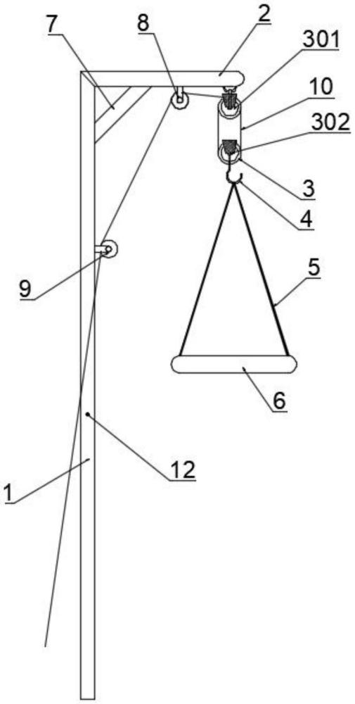 一種新型船用手動(dòng)救生提升架的制作方法
