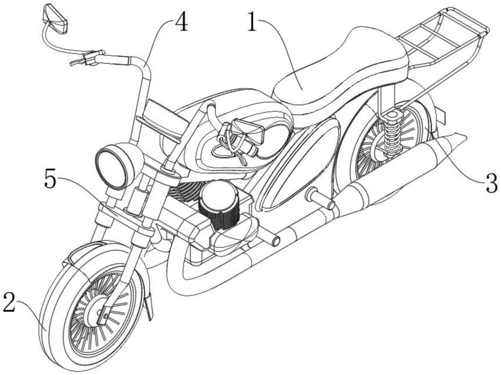 前傾制動系統安全型減震摩托車的制作方法