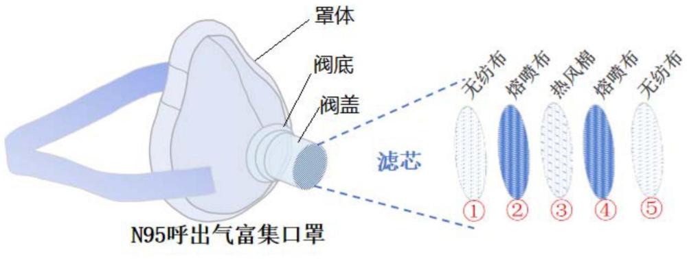 一種用于檢測呼出氣中細菌的呼出氣富集面罩