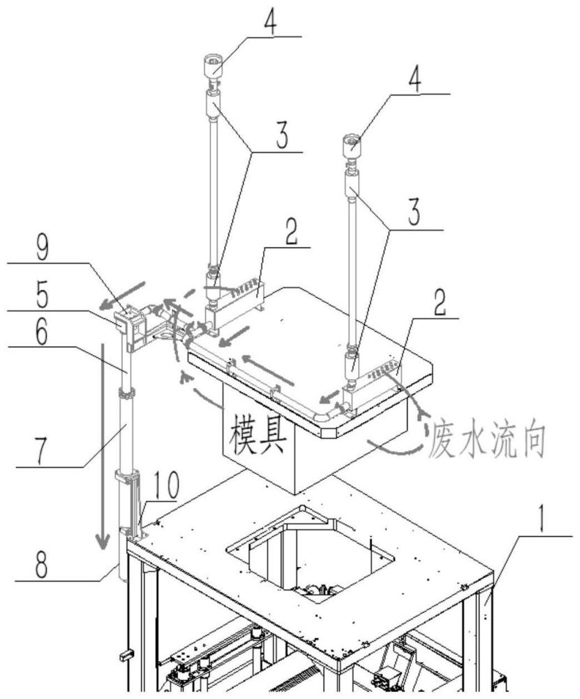 一種采用上模集中回水裝置的低壓鑄造機的制作方法