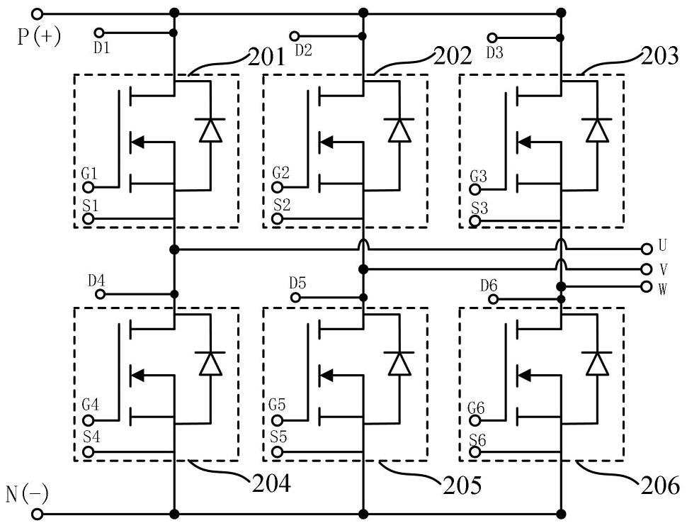 一種應(yīng)用于全橋功率模塊的封裝結(jié)構(gòu)和三相電機(jī)控制板的制作方法