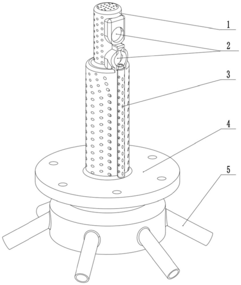 一種帶有氣膜孔的航空發(fā)動(dòng)機(jī)測(cè)量探頭熱防護(hù)結(jié)構(gòu)