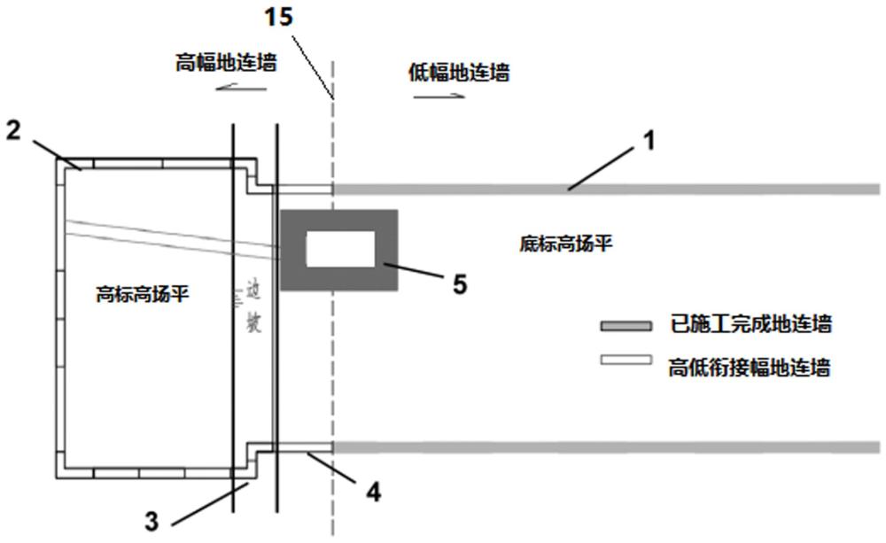 一種臺階地形高低幅地連墻施工方法與流程